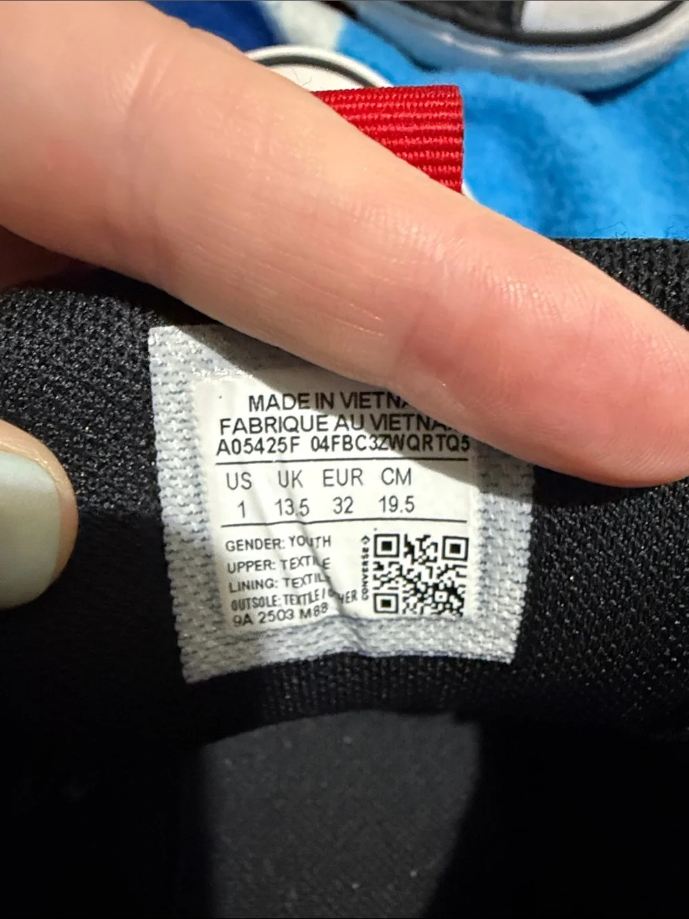 Converse Kids Black High-Top Sneakers with Red Accents